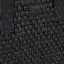 Afbeelding in Gallery-weergave laden, Totebag geweven (afval)leer - zwart