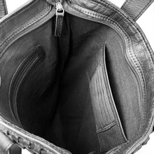 Afbeelding in Gallery-weergave laden, Totebag geweven (afval)leer - zwart